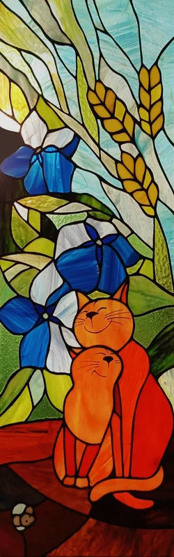 Custom Size Window Film, Stained Glass Films, Frosted Privacy, Retro Church Style, Colorful Door Sticker, Shower, Bathroom