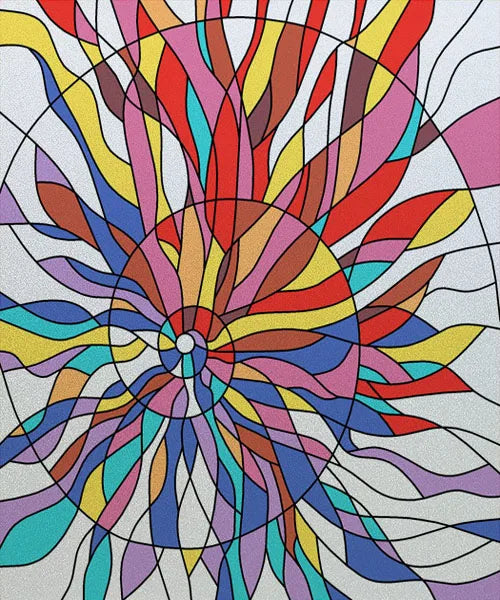 Custom size Glass Films Stained Glass Stickers Static Cling Frosted Privacy PVC Print Flower,Cat,Fish For Window Door Home Decor