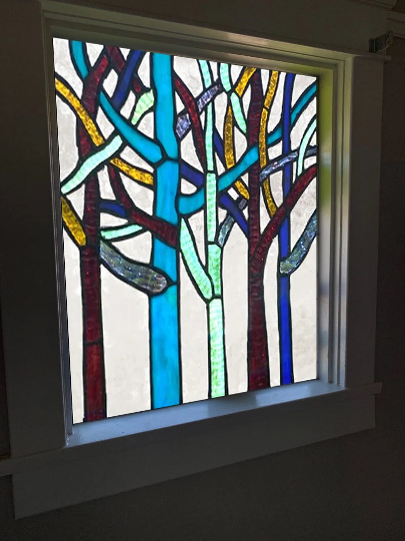 Window Film Frosted Stained Glass Films,Frosted Privacy Static Cling Sticker,Custom For Bathroom Cabinet Door Home Decor