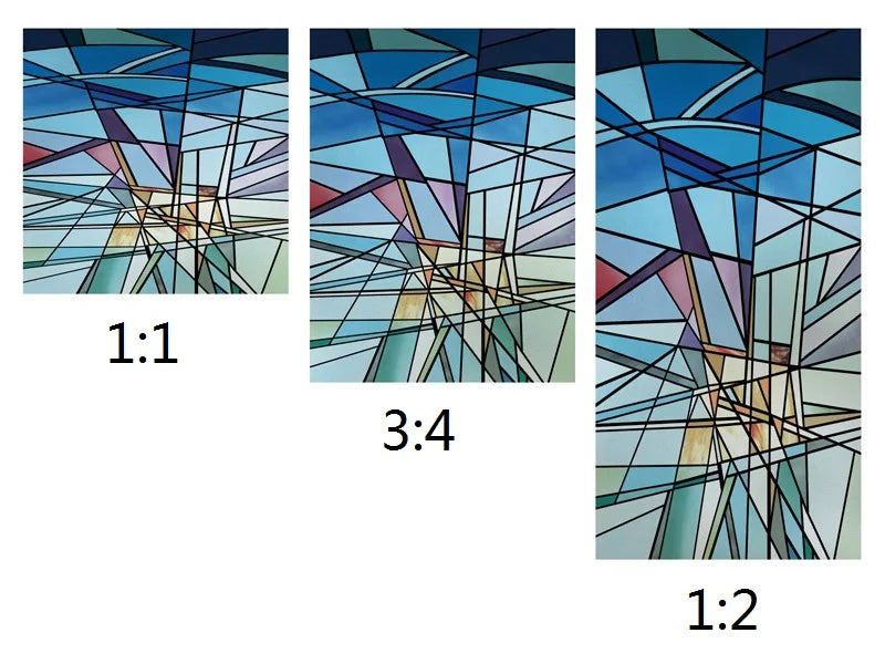 Stained Glass Window Film Frosted Sticker Multicolour,Custom made to fit any Size or Shape,Kitchen Bathroom Door Home Decor