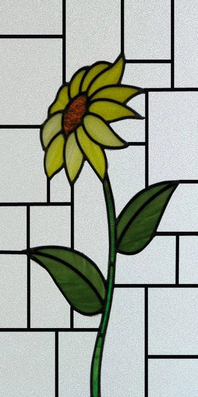 Custom Stained Glass Window Films,Frosted sticker,Privacy Static Cling Flower Fruit Trees For Bathroom Sliding door Home Office