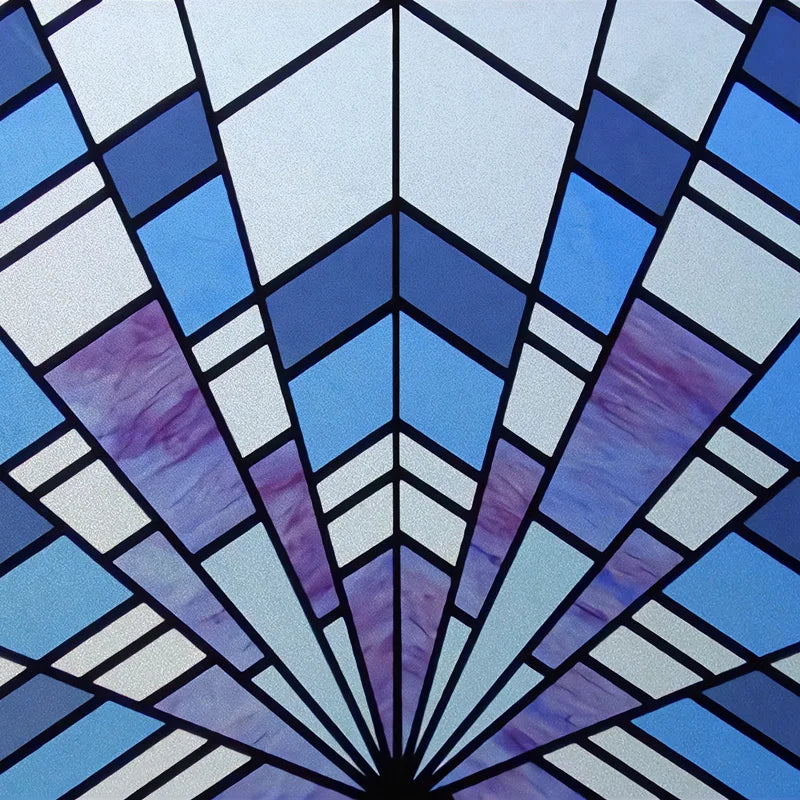 Custom Size Stained Glass Window Film Frosted Privacy Static Cling Retro Prairie Matte Stickers Shower Kitchen Office Home Decor