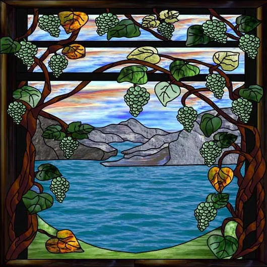 Window Film Frosted Stained Glass Films Customized Tiffany-Style Static Cling Sticker,Bathroom Door Kitchen Office Home Decor