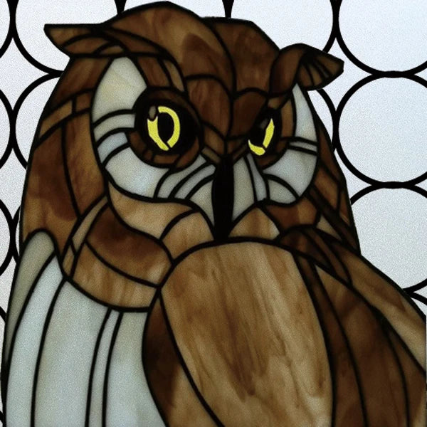 Custom Size Stained Glass Window Film Opaque Frosted Privacy Protection Removable Static Cling Home-Decor Animal Window Covering