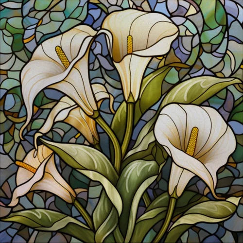 Custom size Window Film Stained Glass Films Frosted Privacy Static Cling Retro Flower Sticker Bathroom Skylight Decor