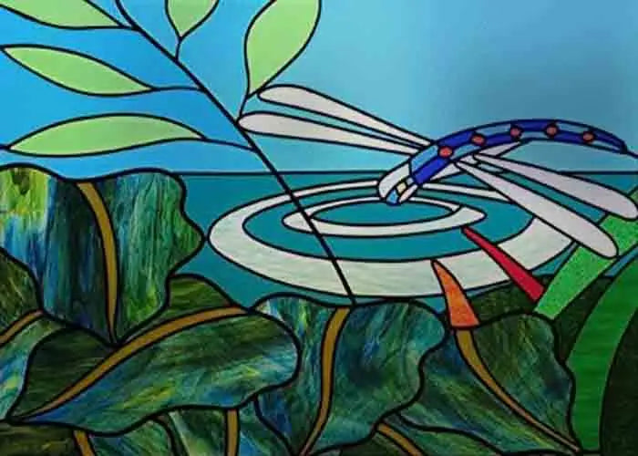 Glass Films Window Sticker Static Cling Frosted Home Decor Private Tint-Film For Door Window Cabinet Wardrobe Landscape Sea