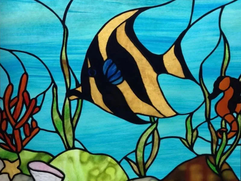 Custom Size Glass Window Film Static Cling Frosted Glass Films Stickers For Wardrobe Bathroom Kitchen Door Fish Dolphin Poster