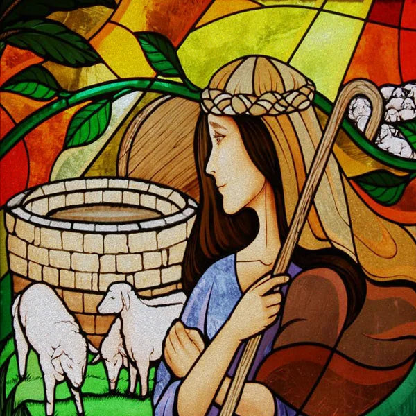 Stained Glass Window Film, Custom Size, Static Cling,Women Jesus Christ Angels Virgin Mary Picture ,Home Decor, Window Treatment