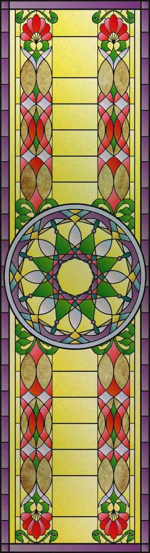 Customized Frosted Stained Glass Window Film, Church Static Cling,Privacy Retro Sticker, for Kitchen, Office, Home Decor