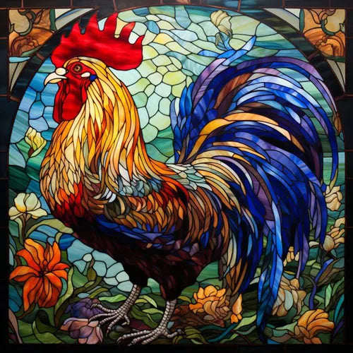 Stained Glass Window Film,Frosted Static Cling,Custom made to fit Window Size or Shape,Kitchen Bathroom Door Decor Peacock birds