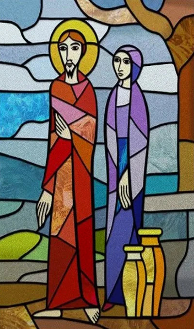 Window Film Frosted Stained Glass Films Customized, Frosted Stained Window Sticker Chuch Style Jesus/Christ Painting