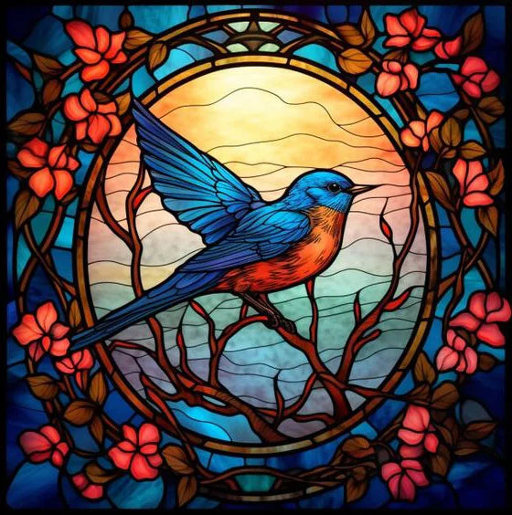 Custom size Window Film Stained Glass Films Frosted Privacy Static Cling Retro Bird Peacock Sticker Bathroom Skylight Decor