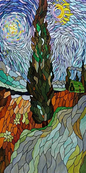 Frosted Stained Glass Window Film, Church Static Cling,Door Sticker,Print SunFlower,Tree,Fruit,Birds,Home Decor, Customized