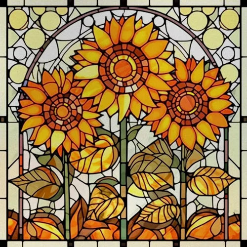 Custom size Window Film Stained Glass Films Frosted Privacy Static Cling Retro Flower Sticker Bathroom Skylight Decor