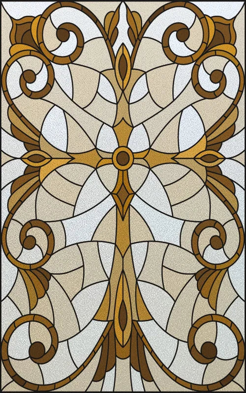 Custom Size Window Film Stained Glass Films Static Cling Frosted Retro Prairie Style Shower Kitchen Balcony Office Home Decor