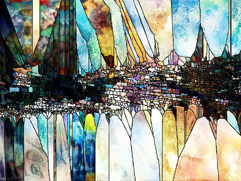 Stained Glass Window Film Frosted Glass Sticker Forest Customized Abstract design for Bathroom Kitchen Door Office Home Decor