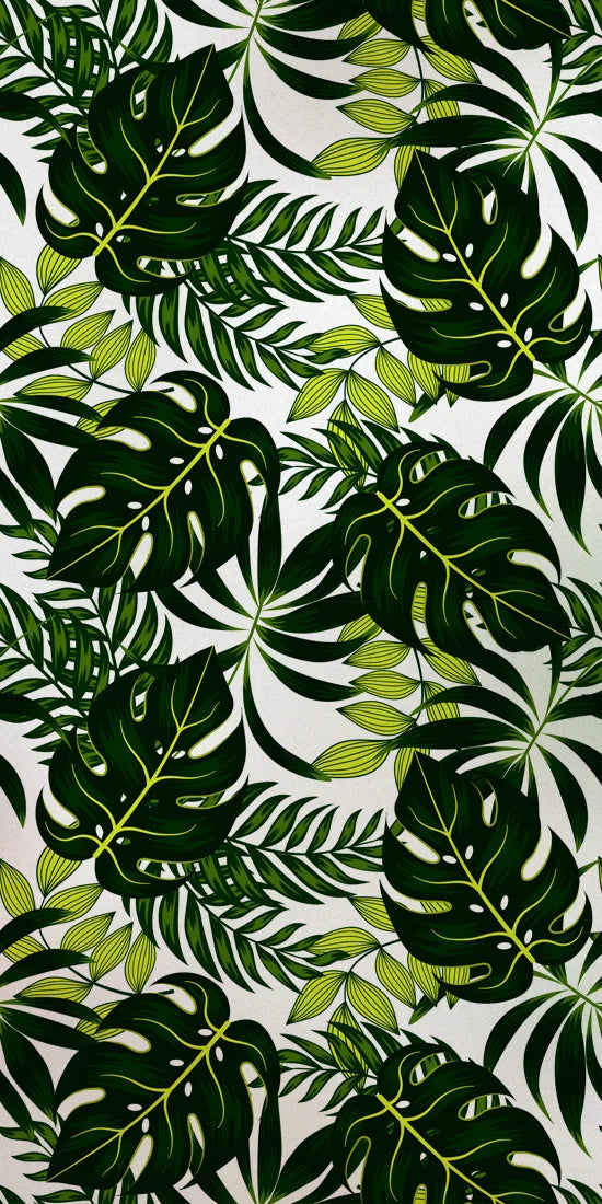 Stained Glass Film, Opaque Sticker,Frosted Static Cing ,Tropical Leaves, Seamless Pattern,Home Decor, Privacy, Custom Size