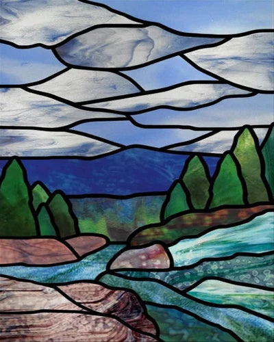 Window Film Frosted Stained Glass Films Customized Art Tree Retrom Static Cling Sticker,Home Decor Window Treatment