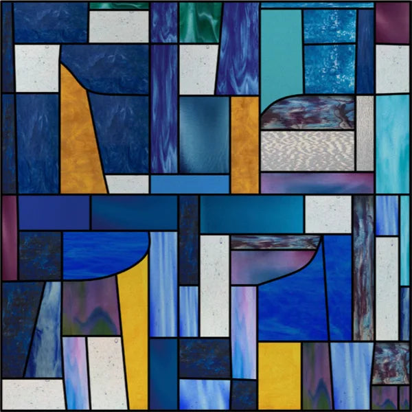 Stained Glass Window Film, Frosted Privacy Static Cling, Retro Stickers for Bathroom, Cabinet, Door, Home Decor, Skylight Covers