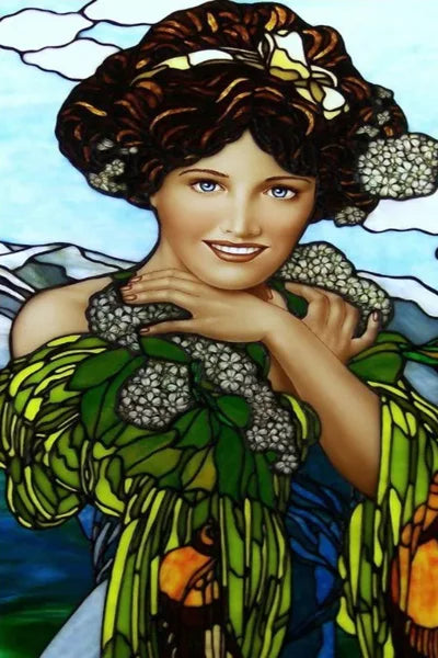 Custom Size Stained Glass Window Film, Church Sticker, Girl Painting, Kitchen, Bathroom, Bedroom, Sliding Door, Home Decor