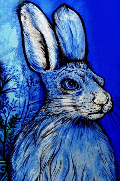 Custom Size Stained Glass Window Film Animal Pattern Rabbit Crow  Bird Fox For Rectangular Shape Glass Office Home Decor