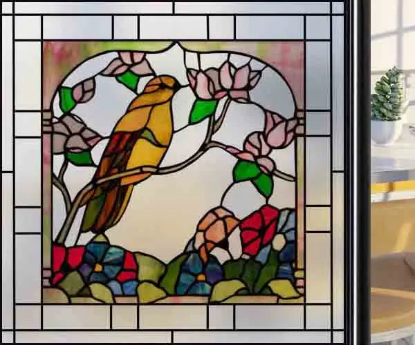 Window Film Frosted Stained Glass Films,Static Cling,Privacy Films,Bird Cock,Door Sticker Kitchen Bathroom Home Decor Customized