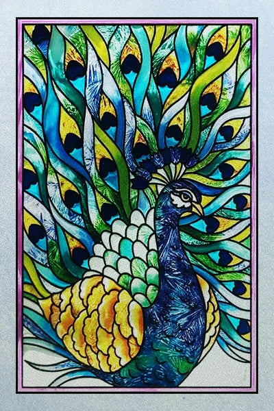 Customized Stained Glass Film Window Films Static Cling Frosted Sticker Church Peacock Birds Cat For Door Bathroom Home Decor