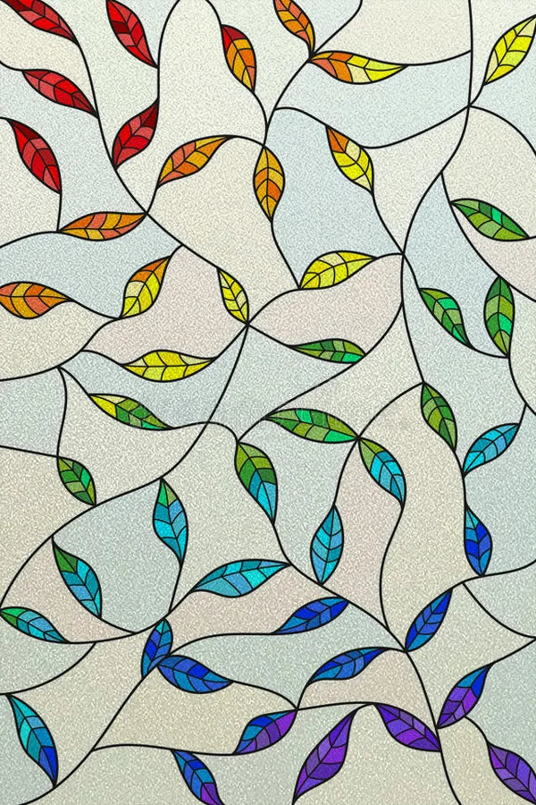 Window Film Frosted Stained Glass Films Customized Privacy Static Cling  For Bathroom Door Sticker Lemon Fruit Tree Flower