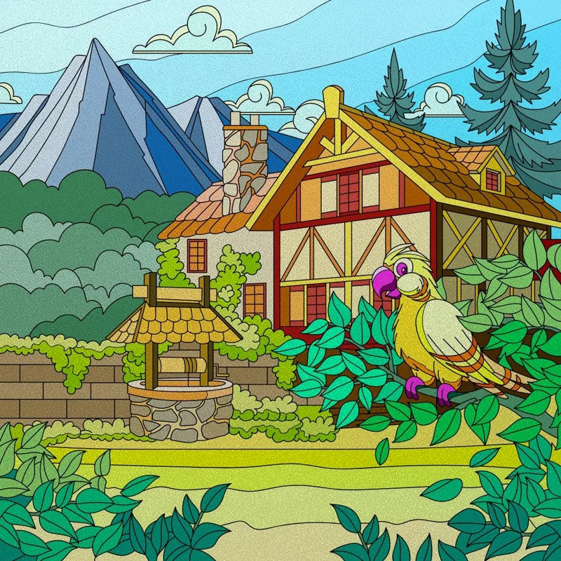 Stained Glass Window Film Frosted Glass Sticker Forest Customized Cartoon House Castle For Kids Room Door Home Decor