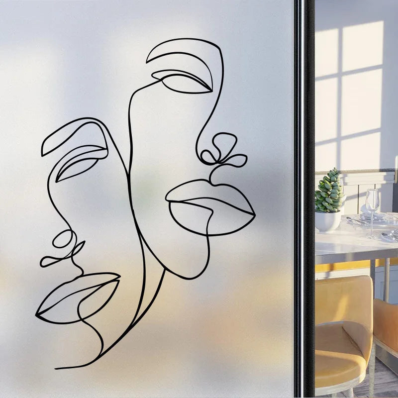 Custom Size Window Glass Films Window Film Static Cling Art Pictures Beauty Women Nude Girl Shower Nordic Obscure Stickers