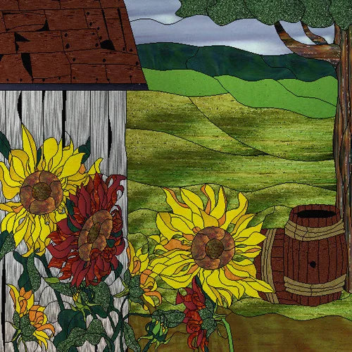 Custom Size Stained Glass Films,Privacy Static Cling,Print Castle, Sailboat, House Door Sticker,Office, Home Decor