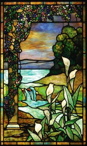 Custom size Glass Films,Stained Glass Stickers Static Cling,Frosted Privacy Print Flower,Tree,Rivers For Window Door Home Decor