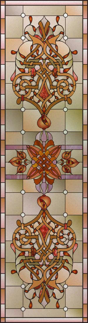 Customized Frosted Stained Glass Window Film, Church Static Cling,Privacy Retro Sticker, for Kitchen, Office, Home Decor