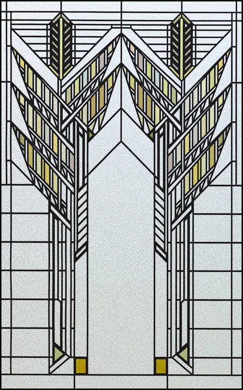 Custom Size Window Film Stained Glass Films Static Cling Frosted Retro Prairie Style Shower Kitchen Balcony Office Home Decor