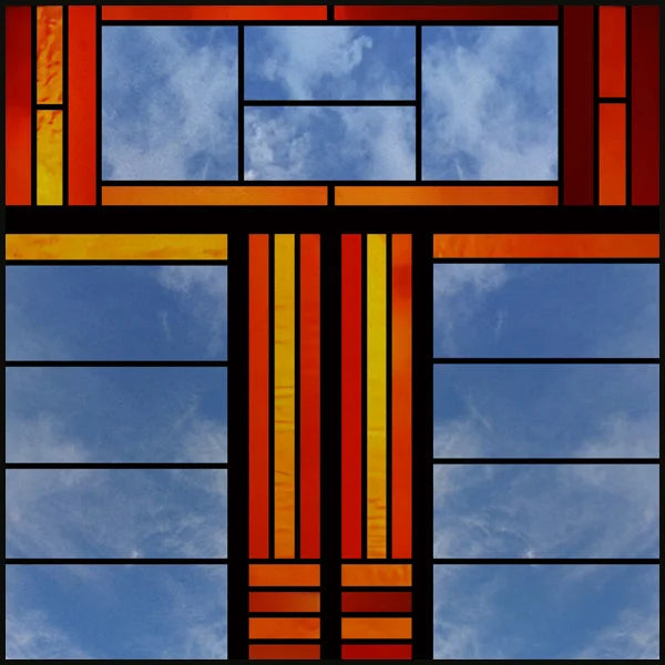 Custom Size Window Film, Stained Glass, Decorative Window Sticker, Privacy Frosted Static Cling, Decal for Glass Door, Office