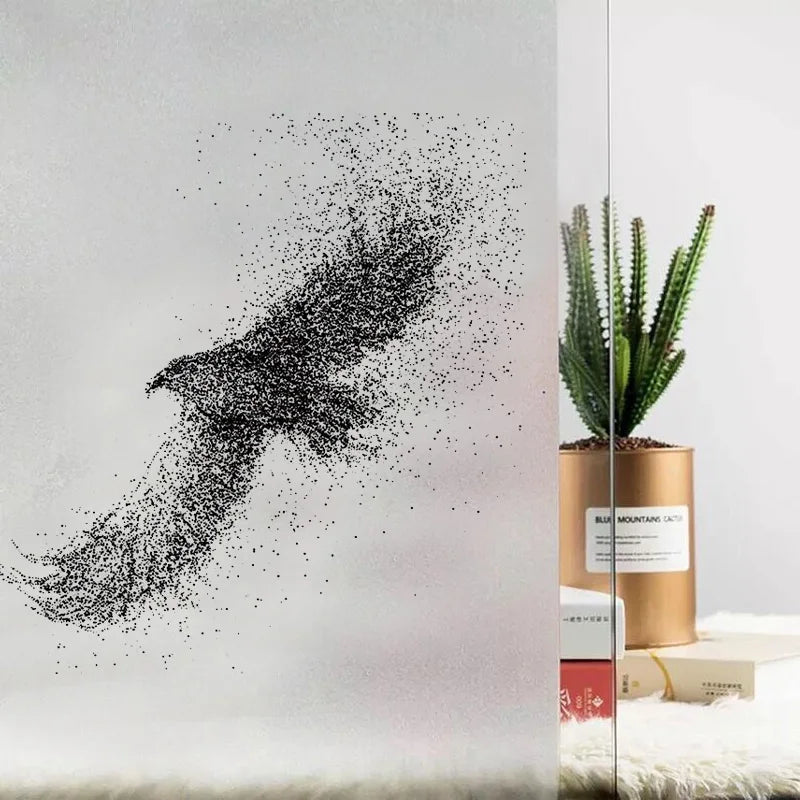 Custom Size Window Glass Films Window Film Static Cling Art Pictures Horse Eagle Wolf Shower Frosted Office Home Decor