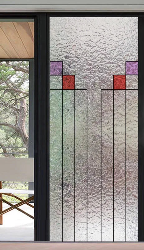 Frosted Stained Glass Window Film, 3D Matte, Static Cling,Privacy, Door Sticker,Customized for Kitchen, Office, Home Decor