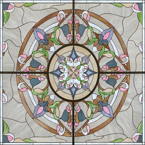 Window Film Frosted Stained Glass Films,Customized Church Design Static Cling Sticker,Home Decor Foil Window Treatment