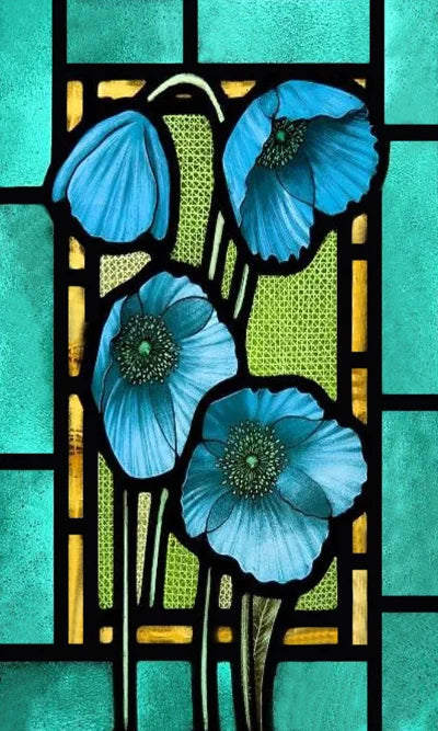 Custom size Glass Films,Stained Glass Stickers Static Cling,Frosted Privacy Print Dragonfly Butterfly for Window Door Home Decor