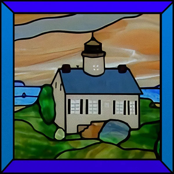 Frosted Stained Glass Window Film, Customized Ocean Boat Color, Static Cling Sticker,Home Decor Foil, Treatment