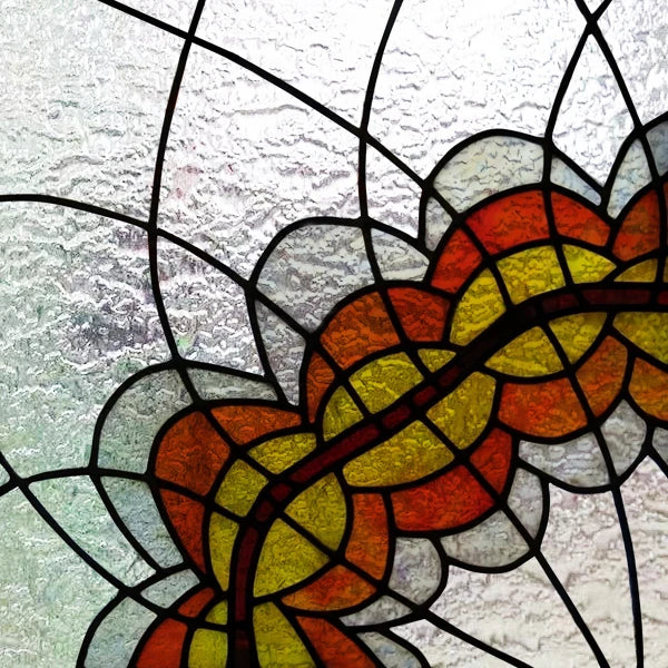 European Church Mosaic Stained Glass Films,Window Stickers Static Cling,Sun, Mosaic, Custom made to fit any Window Size or Shape