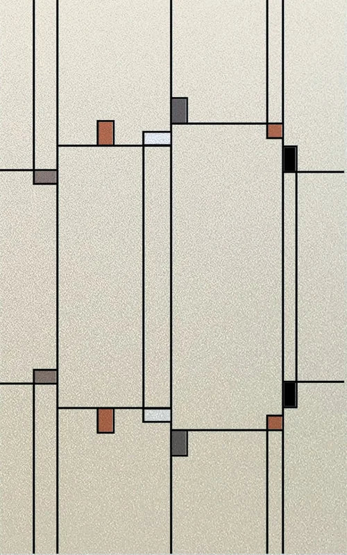 Custom Size Window Film Stained Glass Films Static Cling Frosted Retro Prairie Style Shower Kitchen Balcony Office Home Decor