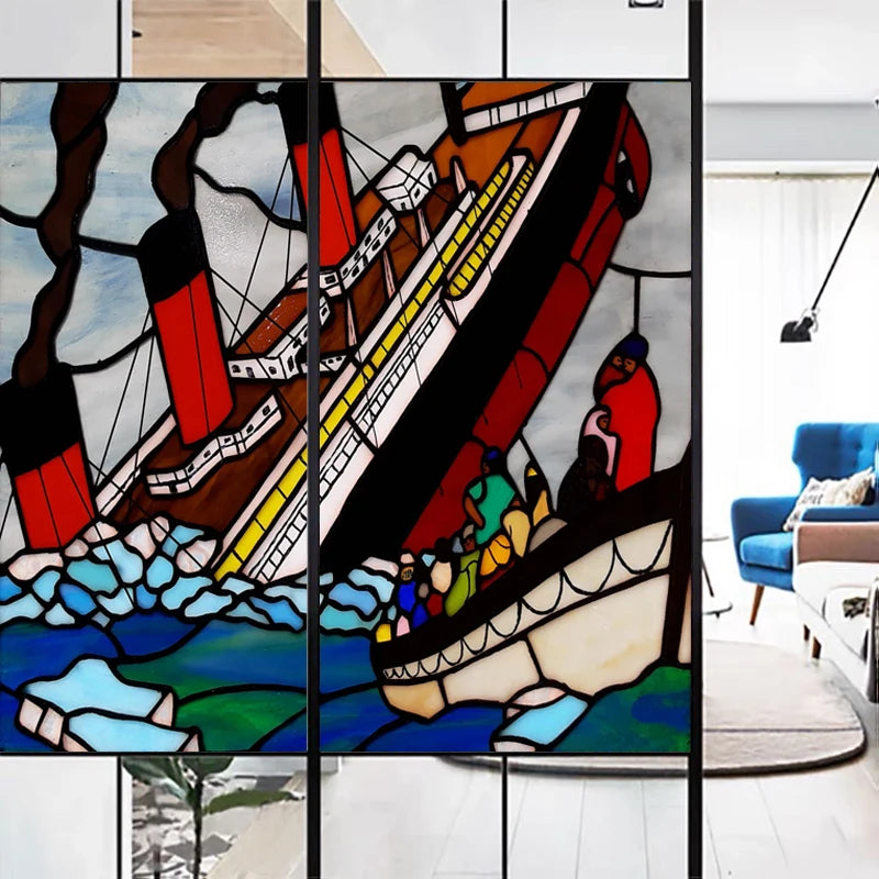 Custom size Glass Films,Privacy Windows Film No Glue Static Cling Stickers,Custom made to fit any Window Size or Shape