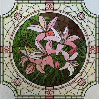 Stained Glass Window Film Frosted Glass Sticker Forest Customized Floral Leaves For Bathroom Kitchen Office Door Home Decor