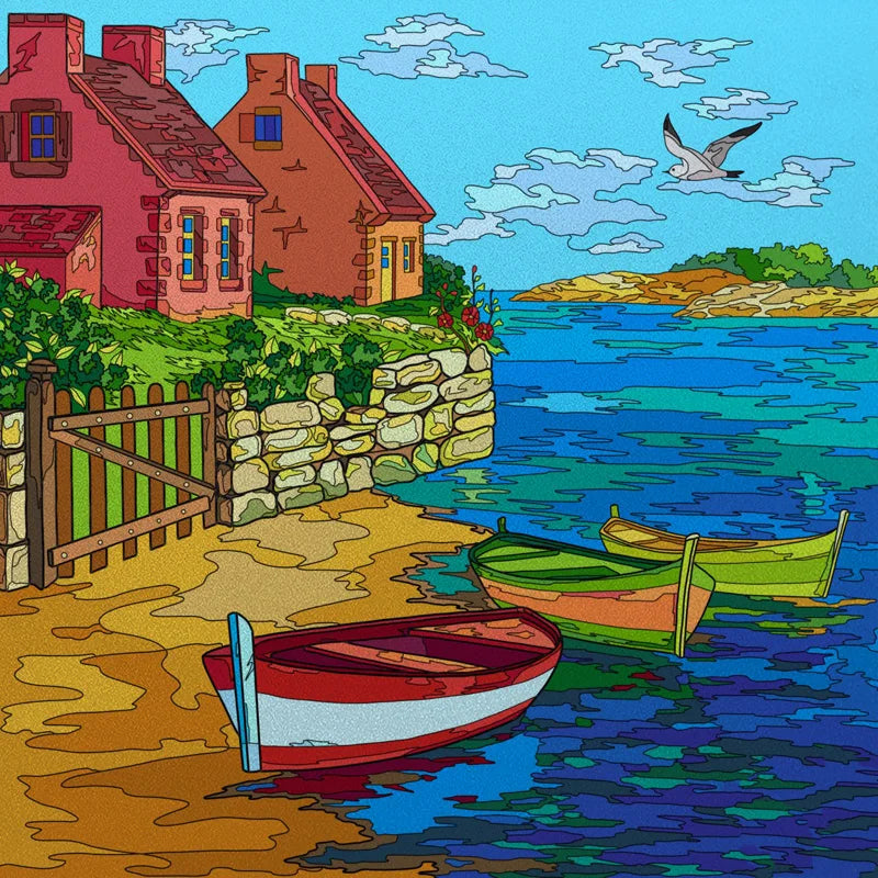 Stained Glass Window Film Frosted Glass Sticker Forest Customized Cartoon House Castle For Kids Room Door Home Decor