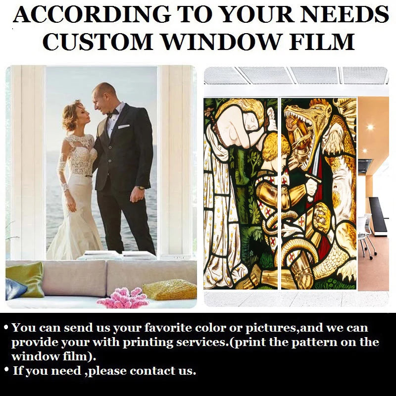 Window Film Frosted Stained Glass Films,Frosted Privacy Static Cling Sticker,Custom For Bathroom Cabinet Door Home Decor