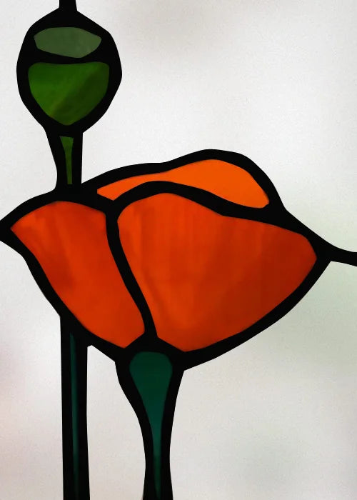 Stained Glass Window Film, Frosted Glass Sticker, Forest，Custom Size, Animals, Plants, Kids Room Door, Poster, Home Decor