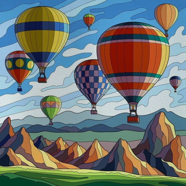 Custom size Stained Glass Wndow Film,Satic Cling Window Films,Decor Foil Stickers Window Treatment For Square Glass Hot air ball