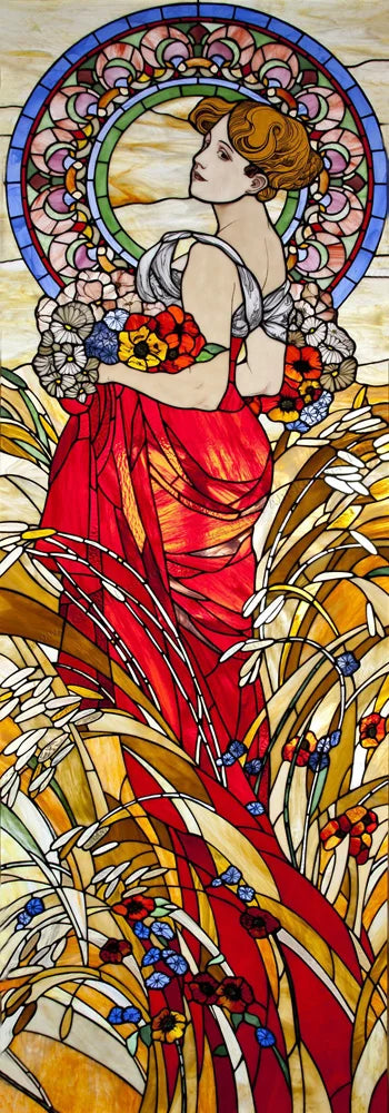 Custom Size Glass Window Film Static Cling Frosted Glass Films Stickers For Wardrobe Bathroom Kitchen Door Mucha Girl Poster