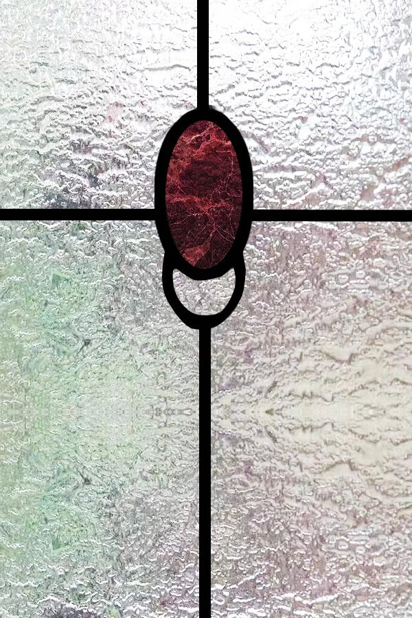 Custom Size 3D Matte Window Film, Stained Glass, Decorative UV Window Sticker, Privacy Frosted Static Cling, Decor for Glass